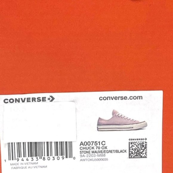 Converse Chuck 70 Pastel Shoes Casual Low Top Canvas Stone Mauve For Men A00751C - Picture 9 of 9